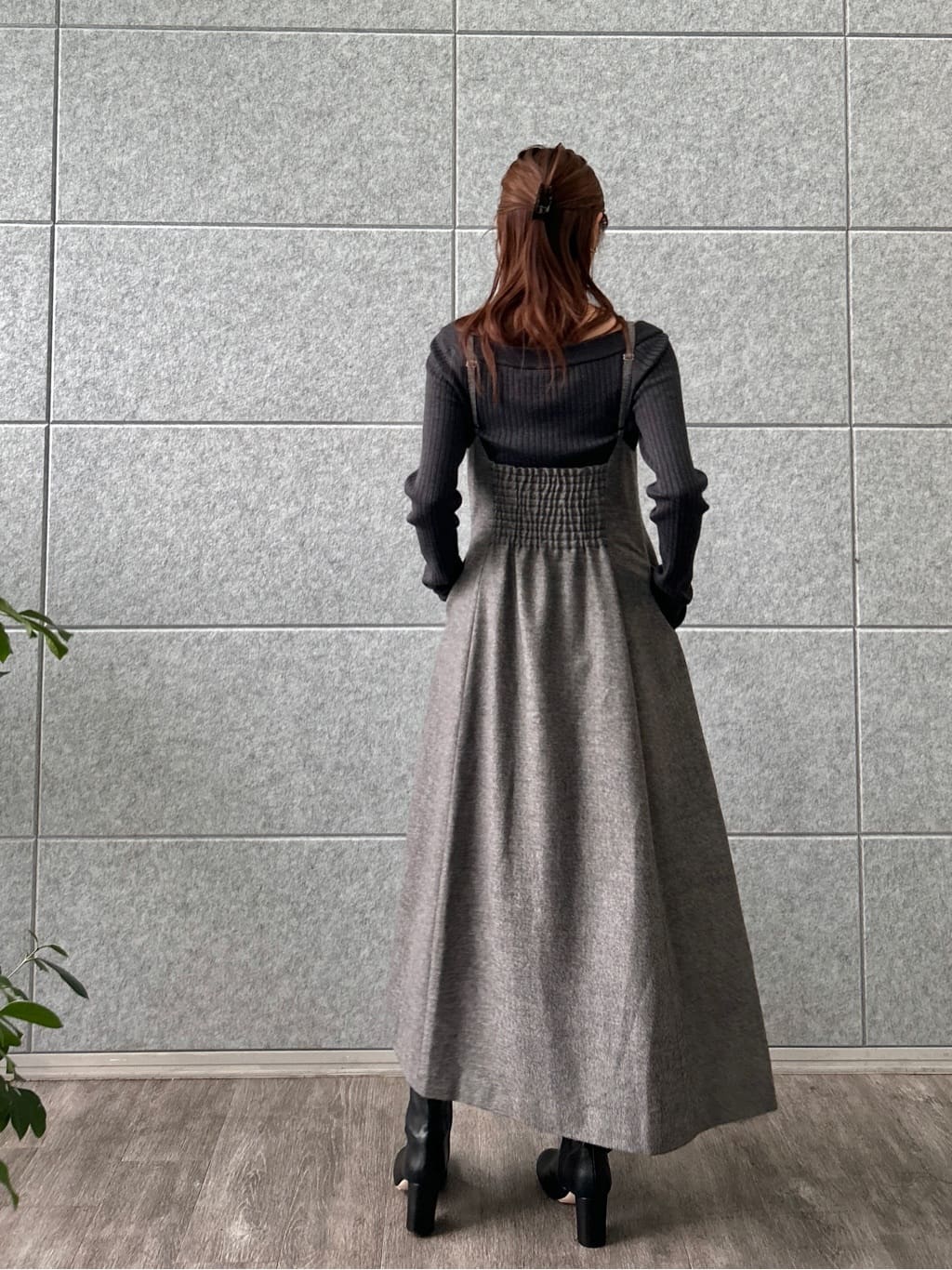 harunaさんの「CODE A｜tweed zip cami dress」を使ったコーディネート