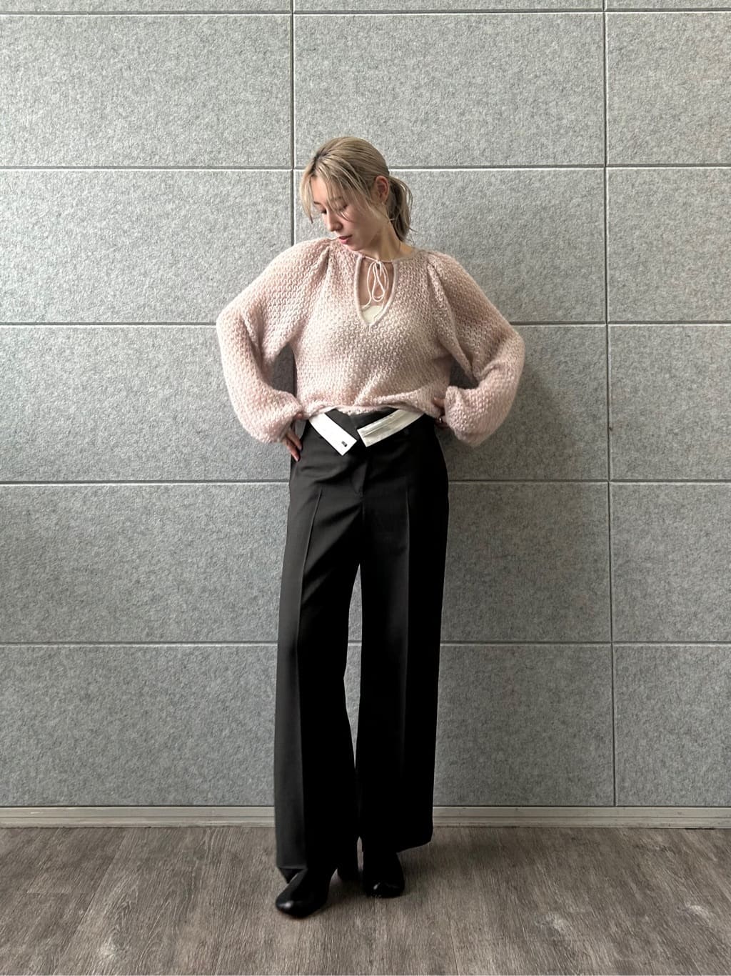 honoka Aさんの「CODE A｜2way sheer mohair pullover」を使ったコーディネート