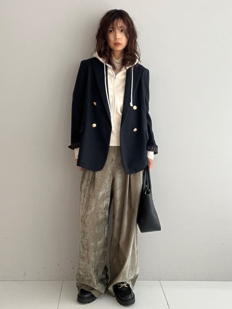 misaさんの「DRESSTERIOR｜デキシー吊裏毛ジップアップパーカ」を使ったコーディネート