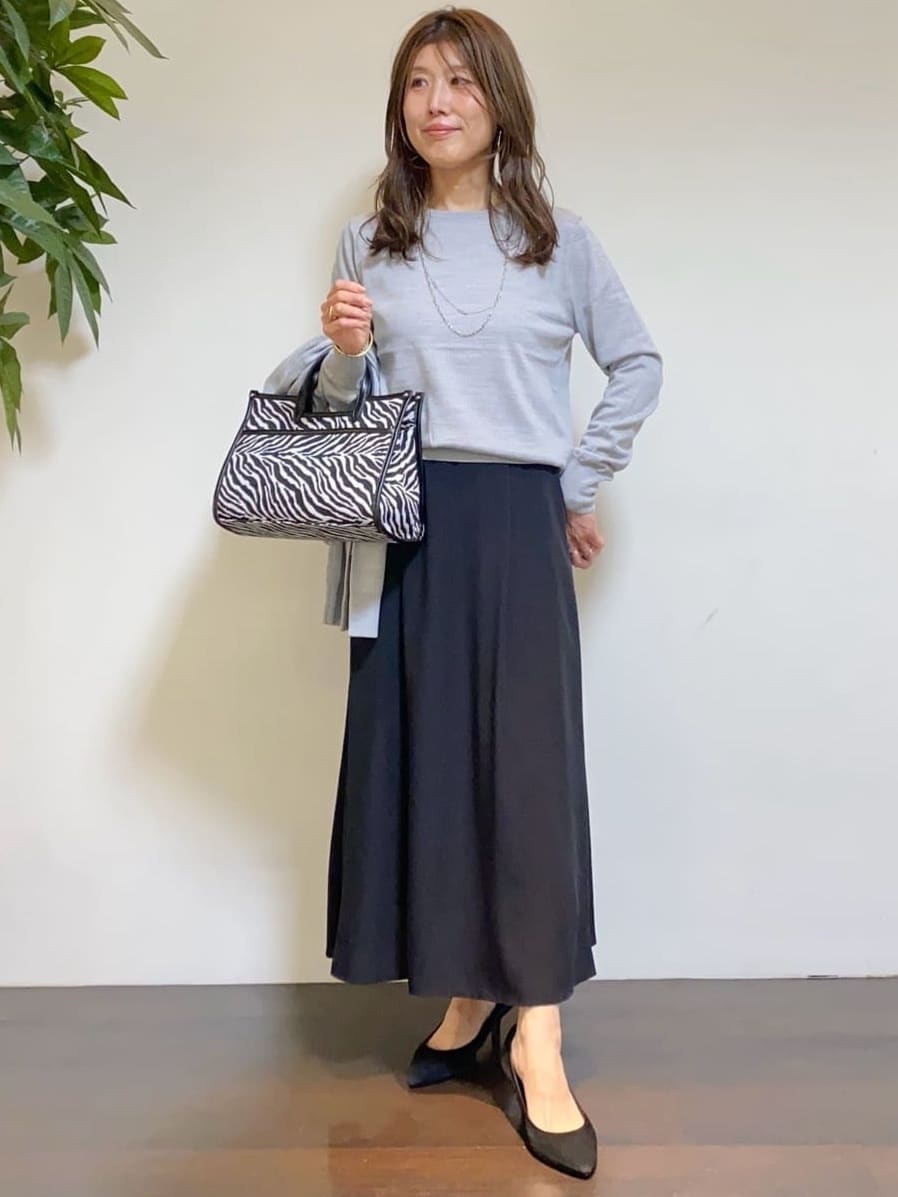 tomoさんの「UNTITLED｜【アンサンブル可/洗える/ウール100%】クルーネックウールニット」を使ったコーディネート