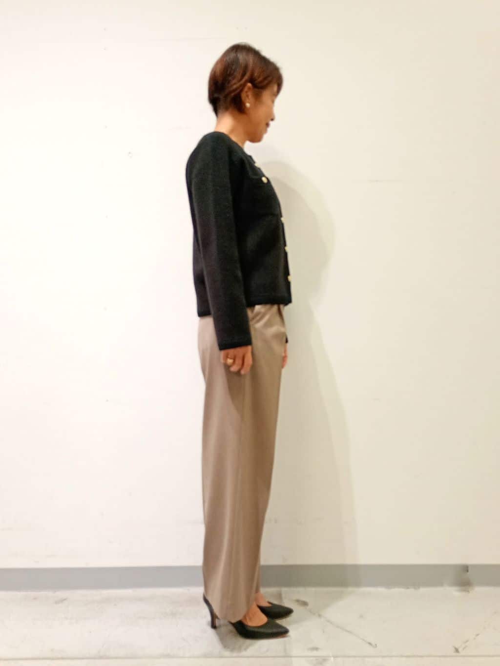 Kさんの「INDIVI｜【褒められパンツ】ワンタックワイドパンツ」を使ったコーディネート