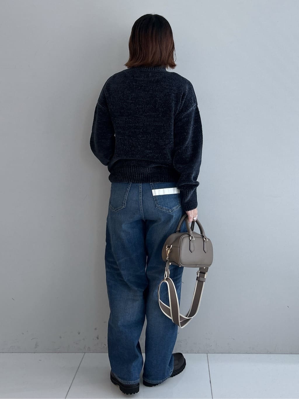 Hirokaさんの「Dessin｜【洗える】ハイネックベロアモールニット」を使ったコーディネート