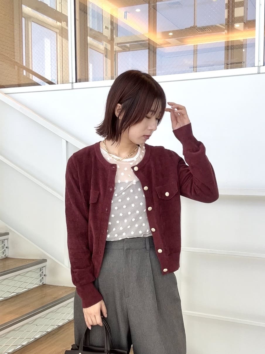 RINAさんの「OPAQUE.CLIP｜メランジ カーヴィーパンツ【洗濯機OK】」を使ったコーディネート