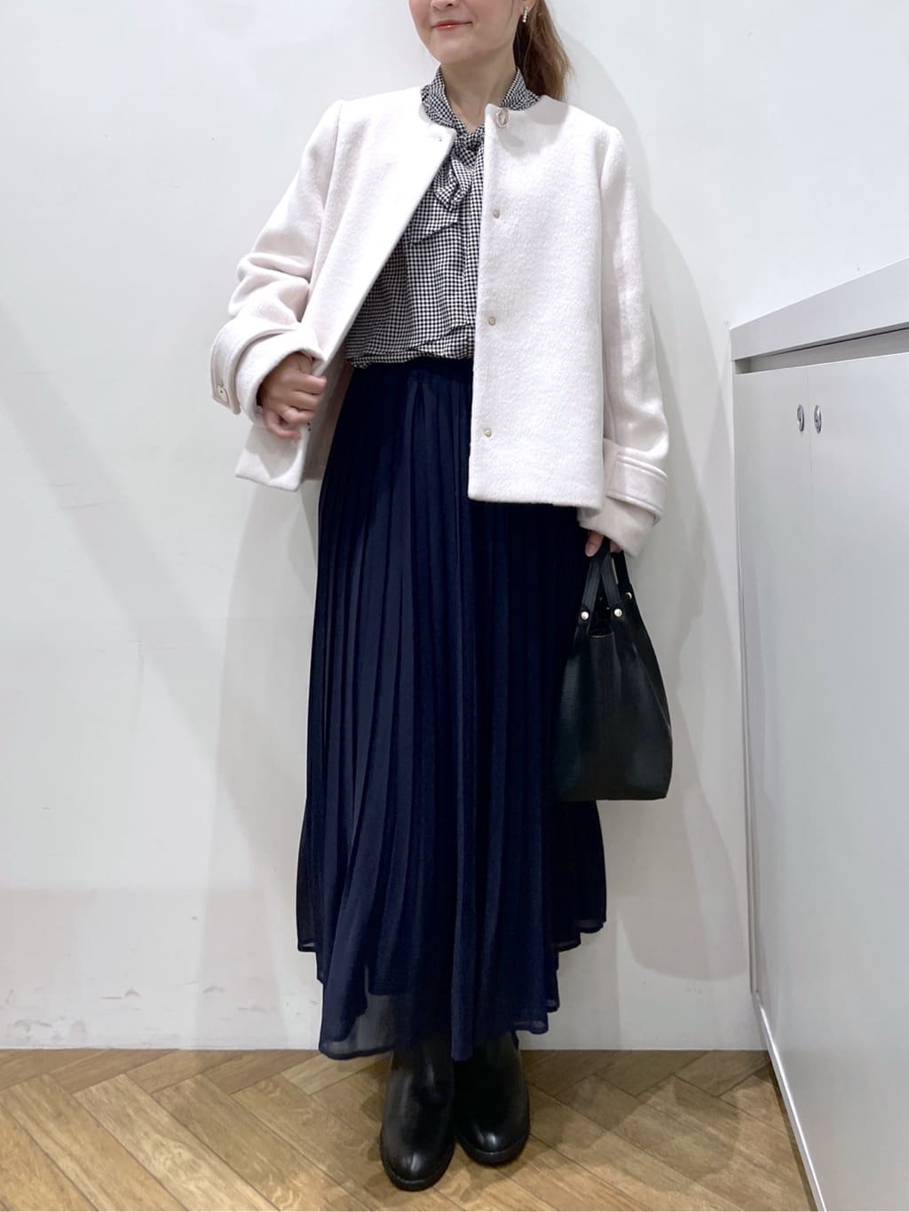 Junさんの「index｜アシンメトリーレイヤードボウタイブラウス【洗濯機OK／イージーアイロン／防シワ】《XS～3L》」を使ったコーディネート