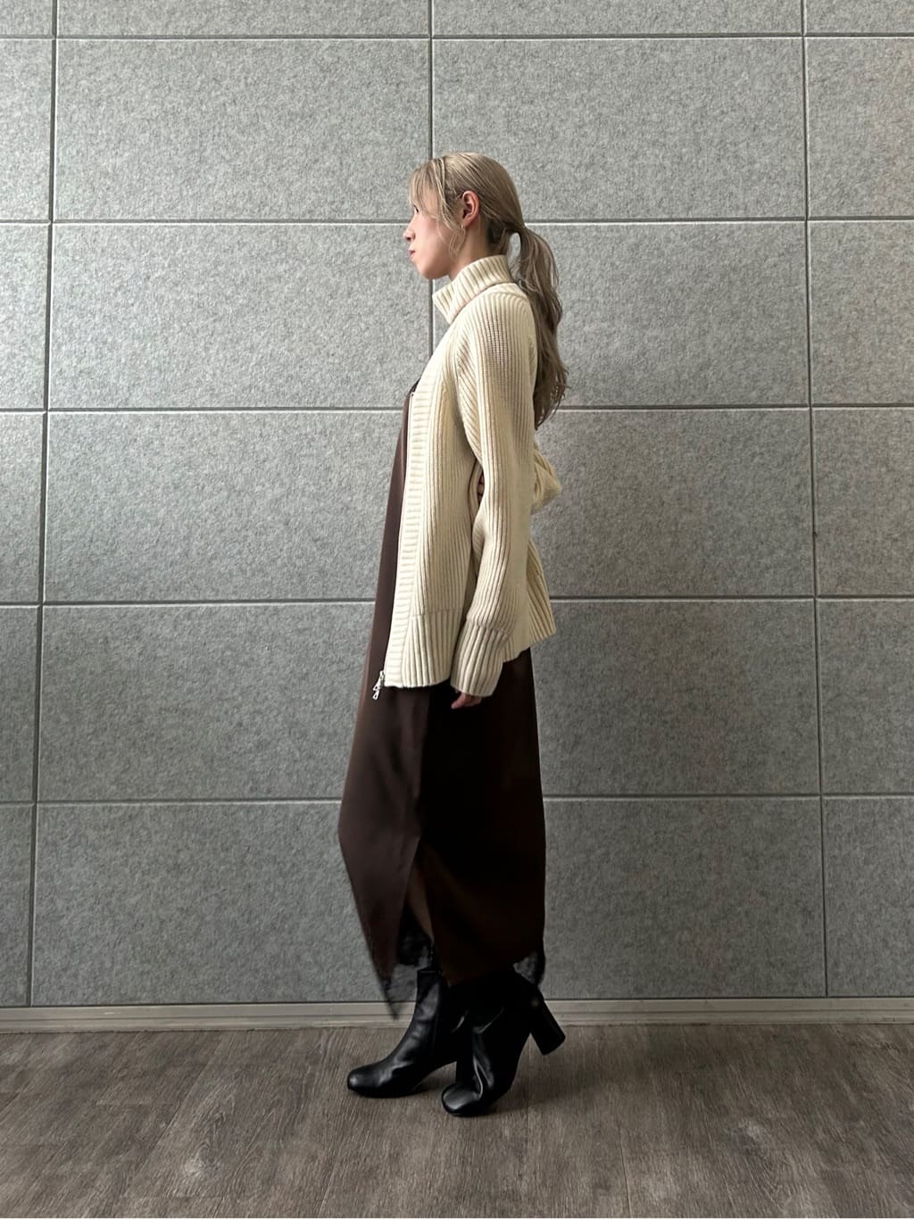 honoka Aさんの「CODE A｜dual form zip knit」を使ったコーディネート
