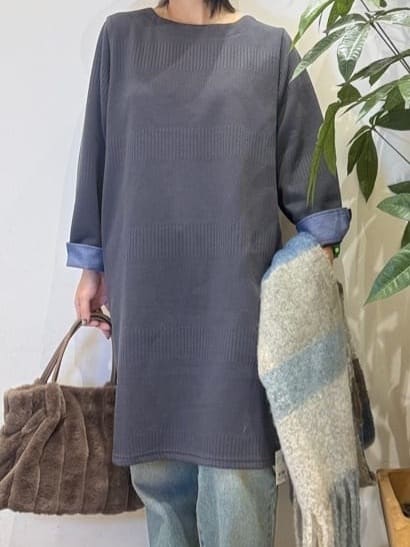misakiさんの「SHOO･LA･RUE｜【S-LL】程よくゆったりな 柔らかデニムテーパードパンツ」を使ったコーディネート