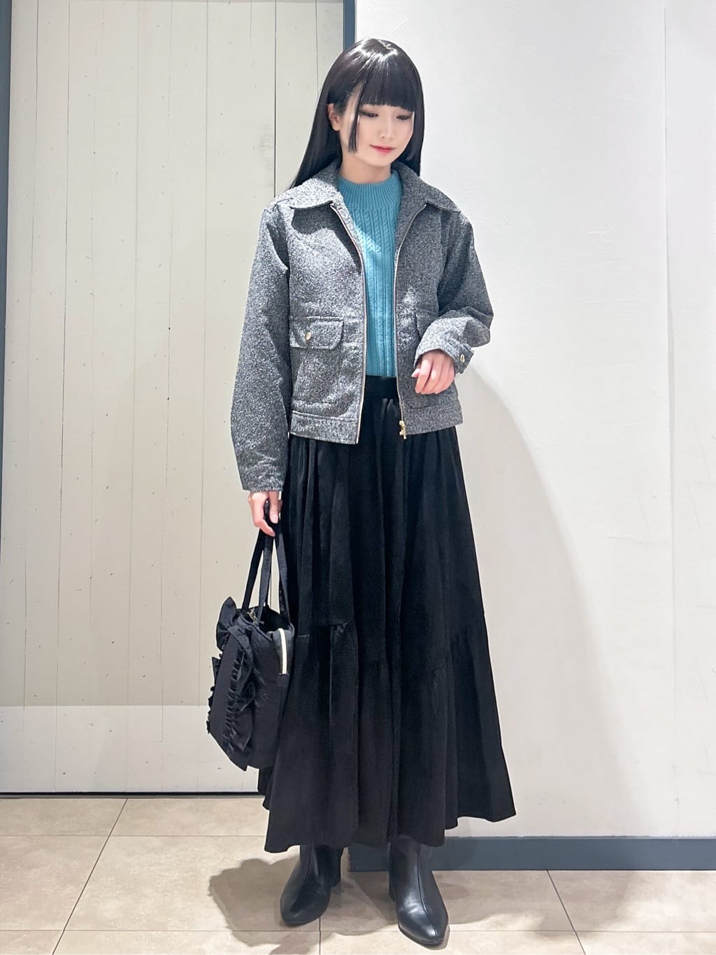 yukinoさんの「grove｜【毛玉軽減／洗える】ミニケーブルニット」を使ったコーディネート