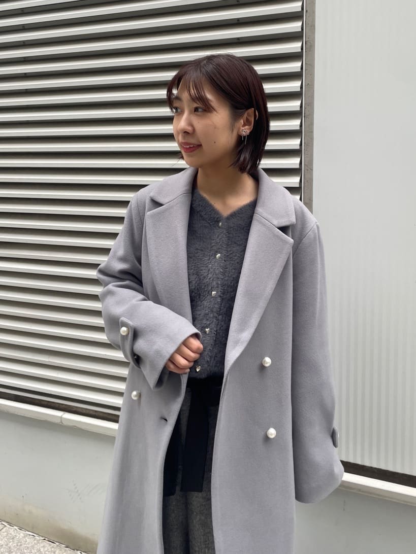 abeさんの「Couture brooch｜【上品華やか・通勤】ラメツイード ワイドパンツ」を使ったコーディネート