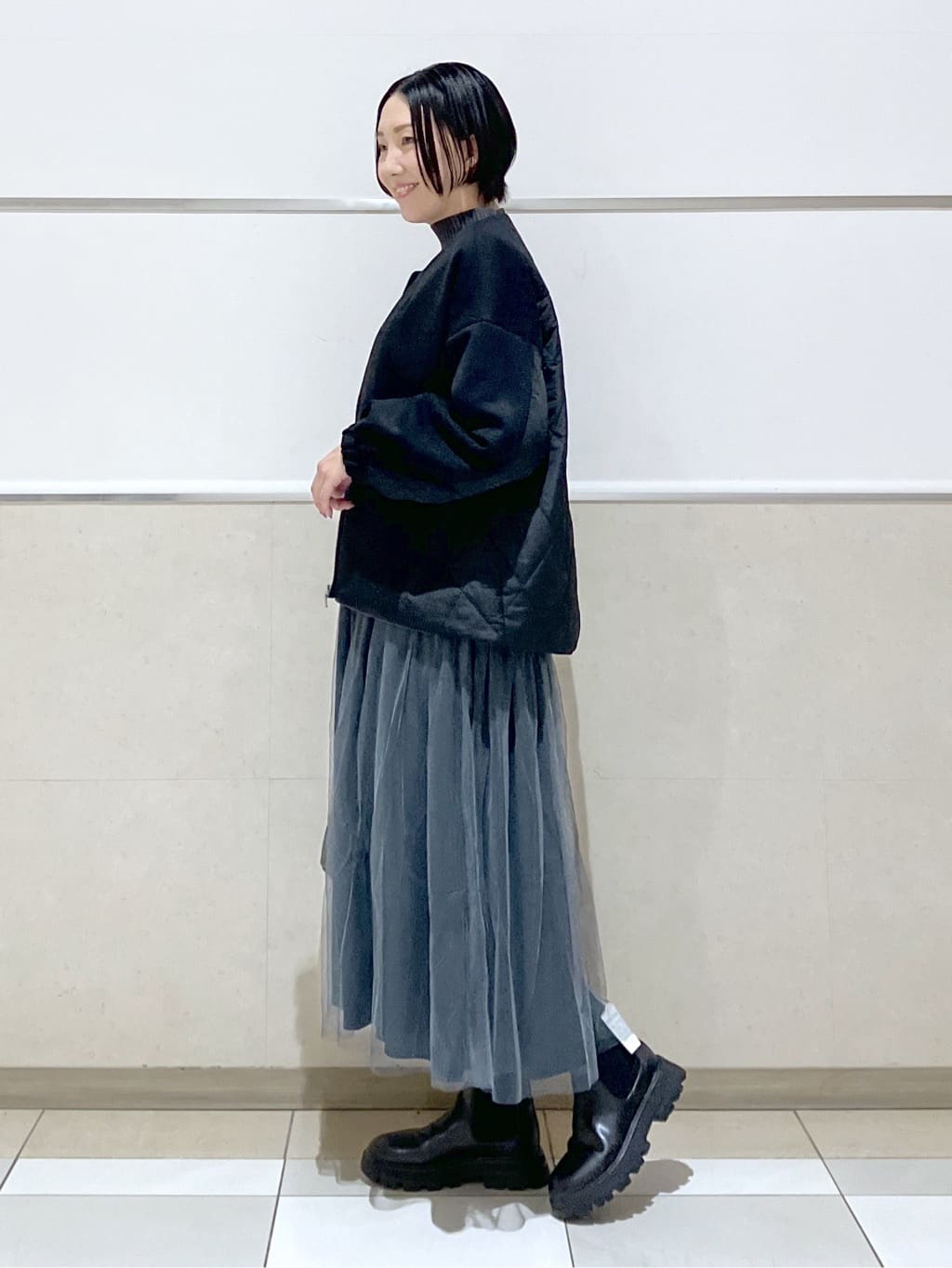 eriko さんの「Dessin｜ダンボールジップブルゾン」を使ったコーディネート