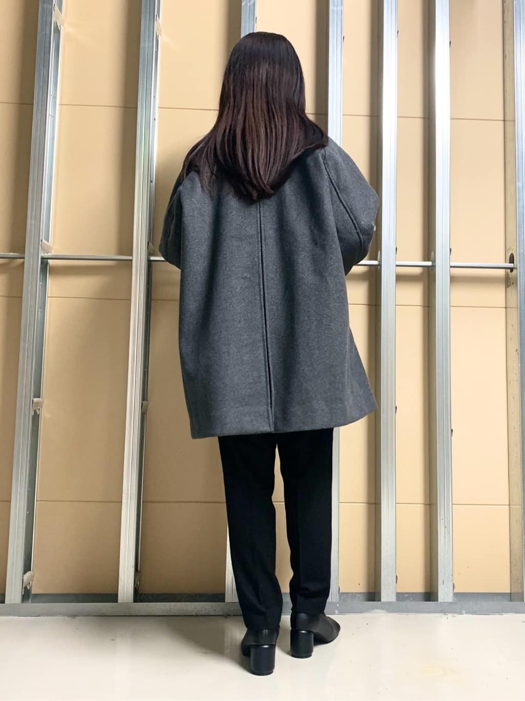 sahoさんの「THE SHOP TK｜クラシカルな装い ウールライクスタンドカラーコート」を使ったコーディネート