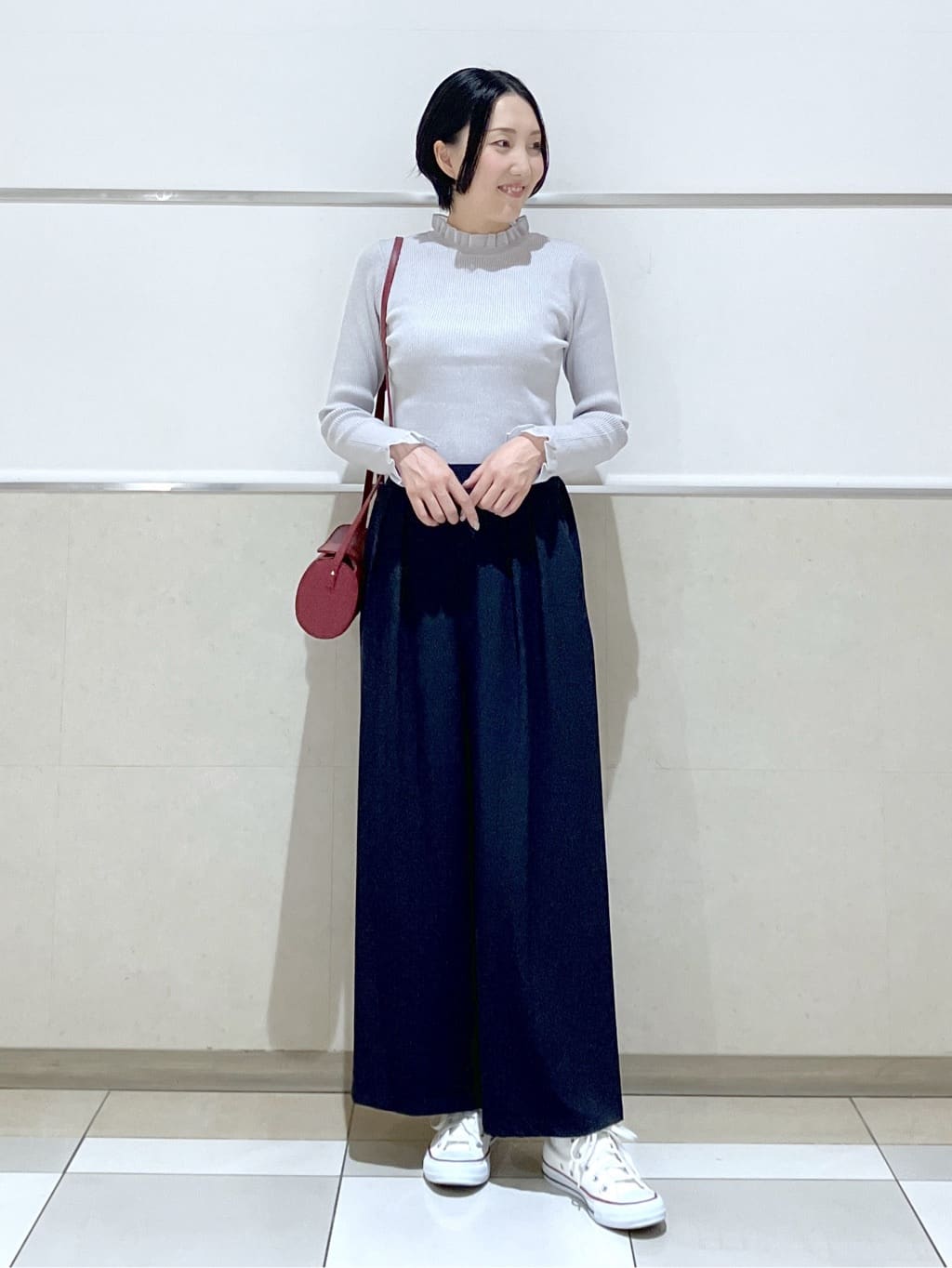 eriko さんの「Dessin｜【洗える】オーガンジーフリルニット」を使ったコーディネート