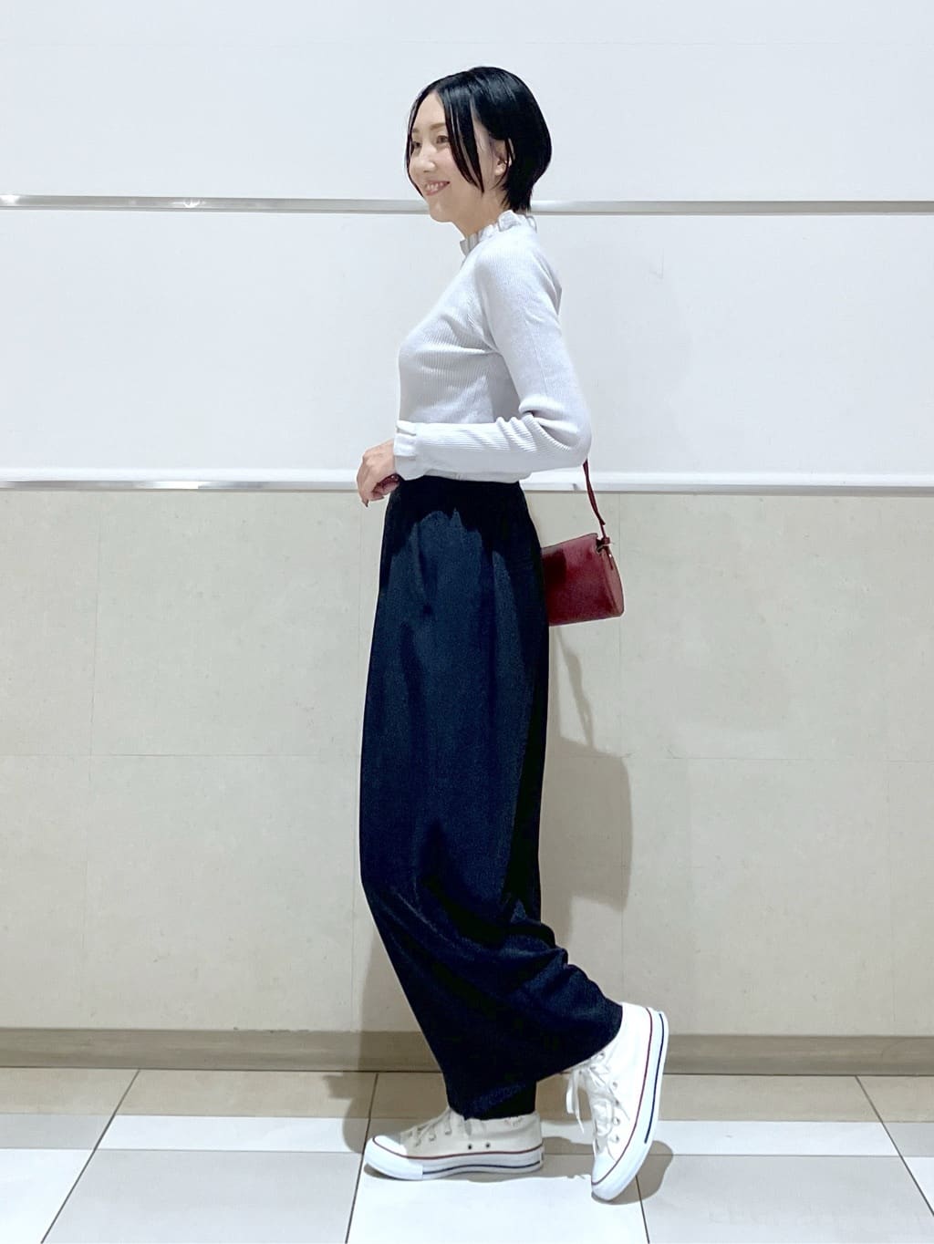 eriko さんの「Dessin｜【洗える】オーガンジーフリルニット」を使ったコーディネート