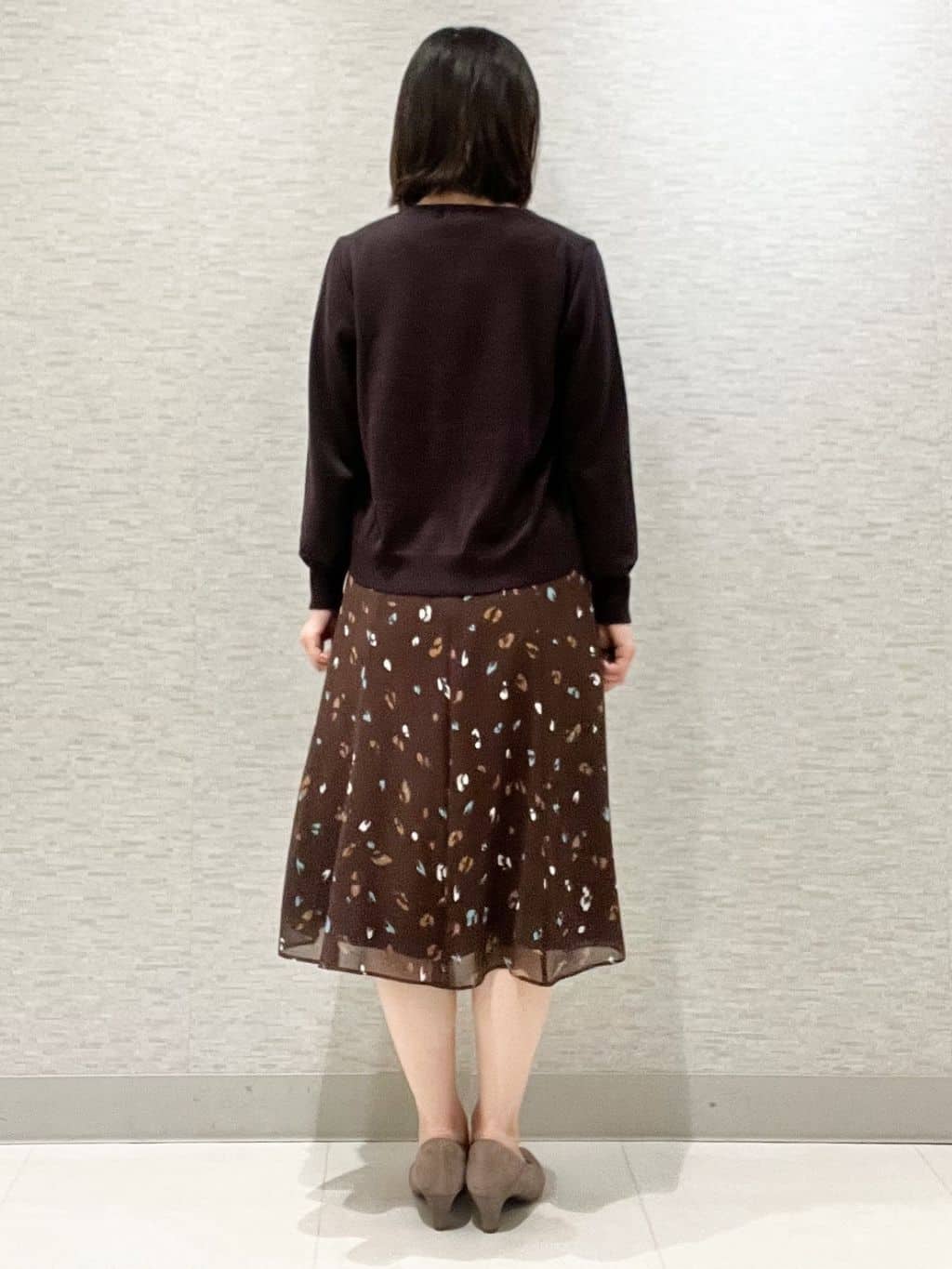 marikoさんの「Reflect｜【ウエストリボン付き】フレアプリントワンピース」を使ったコーディネート