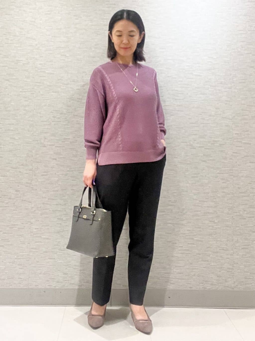 marikoさんの「Reflect｜【パンツ合わせにぴったり◎】ゆったりオフボディニット」を使ったコーディネート