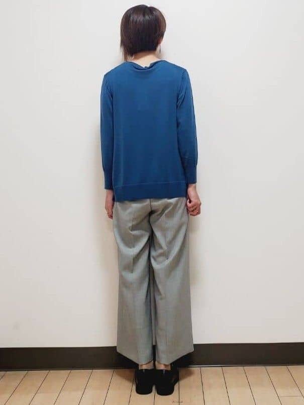 yuuさんの「Reflect｜【ちくちくしない／アンサンブル可／通勤におすすめ◎】オフボディニット」を使ったコーディネート