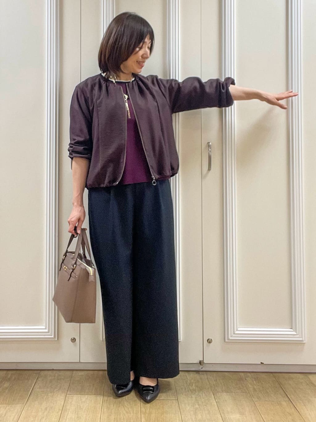 めいさんの「Reflect｜【ライトアウター／ゆったり羽織れる／気軽な羽織りに◎】ライトブルゾン」を使ったコーディネート