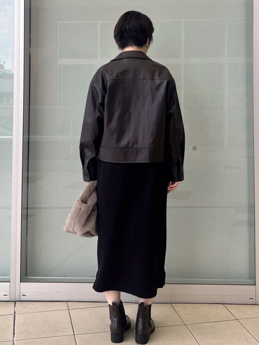 yo-koさんの「OPAQUE.CLIP｜シンセティックレザー調ブルゾン【洗える】」を使ったコーディネート