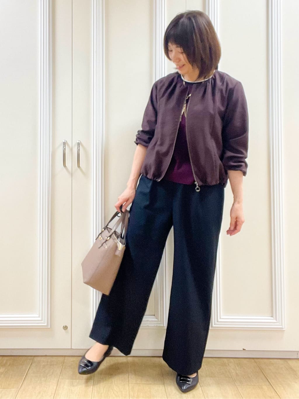 めいさんの「Reflect｜【ライトアウター／ゆったり羽織れる／気軽な羽織りに◎】ライトブルゾン」を使ったコーディネート
