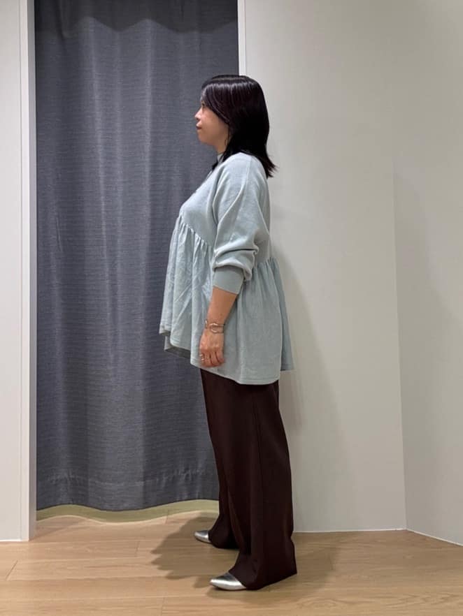 Akiさんの「INDIVI｜Comfy SET UP｜イージーストレートワイドパンツ【セットアップ対応／通勤/カセット服】」を使ったコーディネート