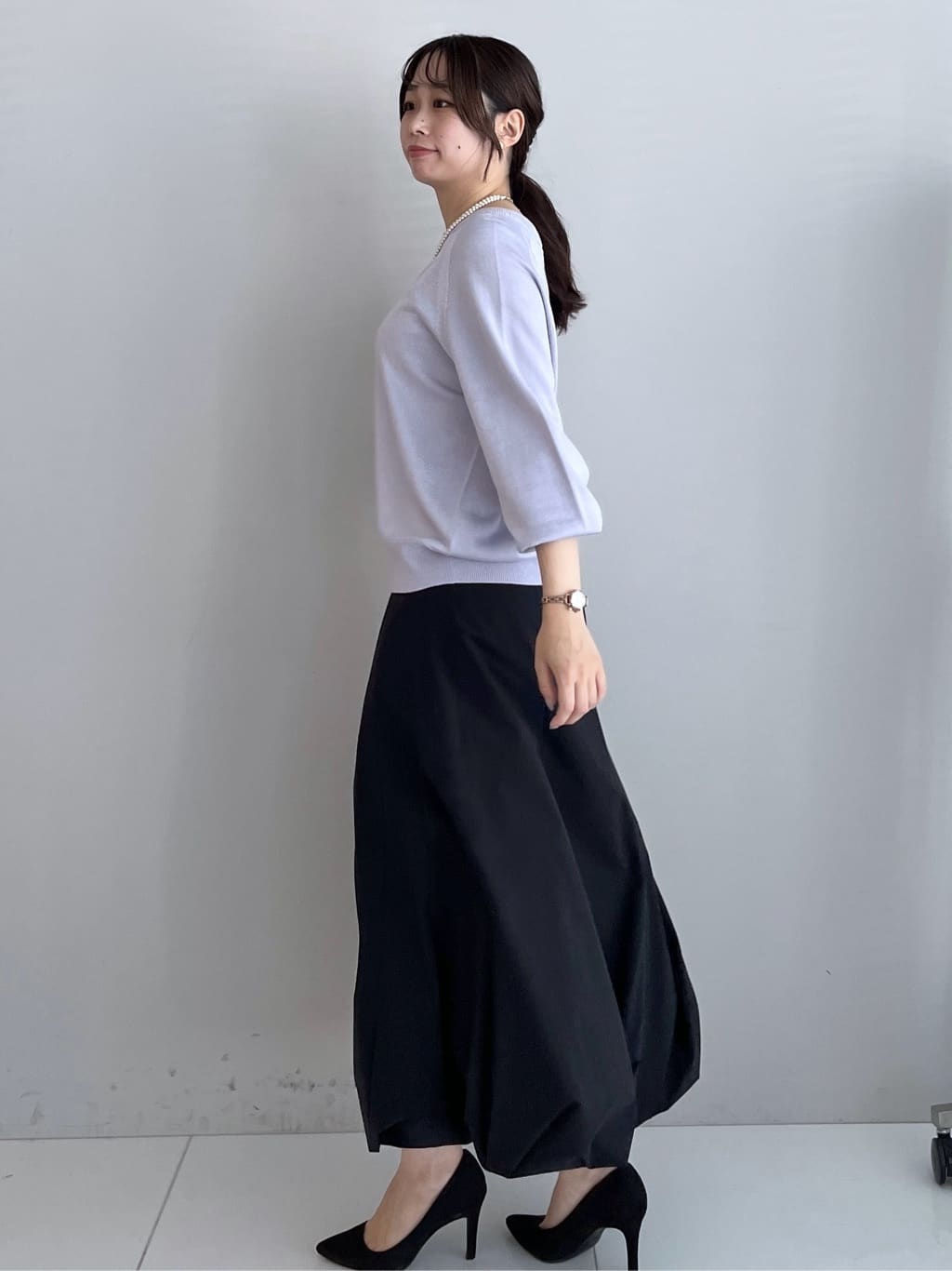 Saekoさんの「UNTITLED｜【8色展開／コンパクト丈】レーヨン混 コクーンニット」を使ったコーディネート