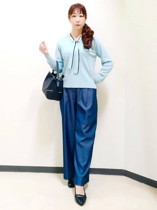 花さんの「Reflect｜【キレイめもカジュアルスタイルも◎】ストレートワイドシルエットパンツ」を使ったコーディネート