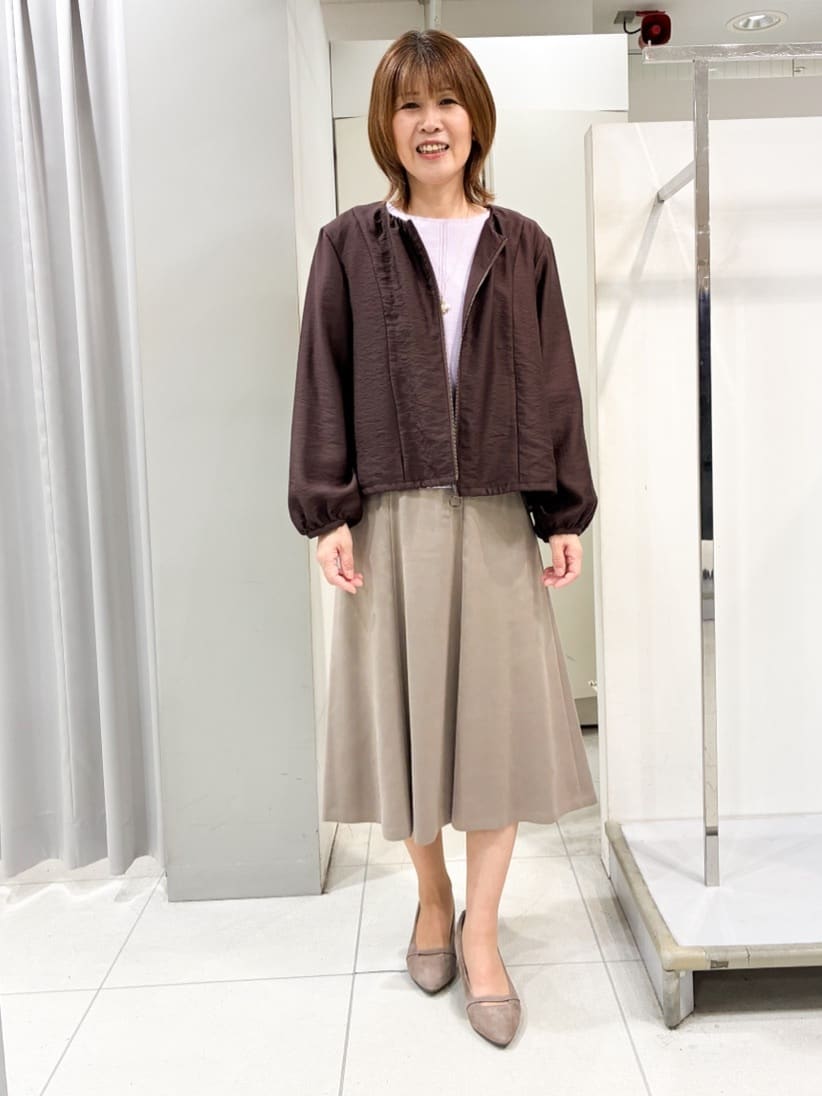 たみちゃんさんの「Reflect｜【選べる8色／スカートにもパンツにも◎】ウール混ボートネックニット」を使ったコーディネート