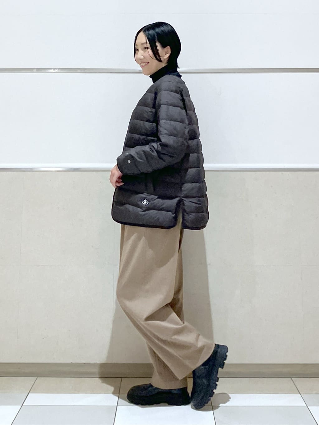 eriko さんの「Dessin｜【撥水・2WAY】ミュラーダウンコートミドル丈」を使ったコーディネート