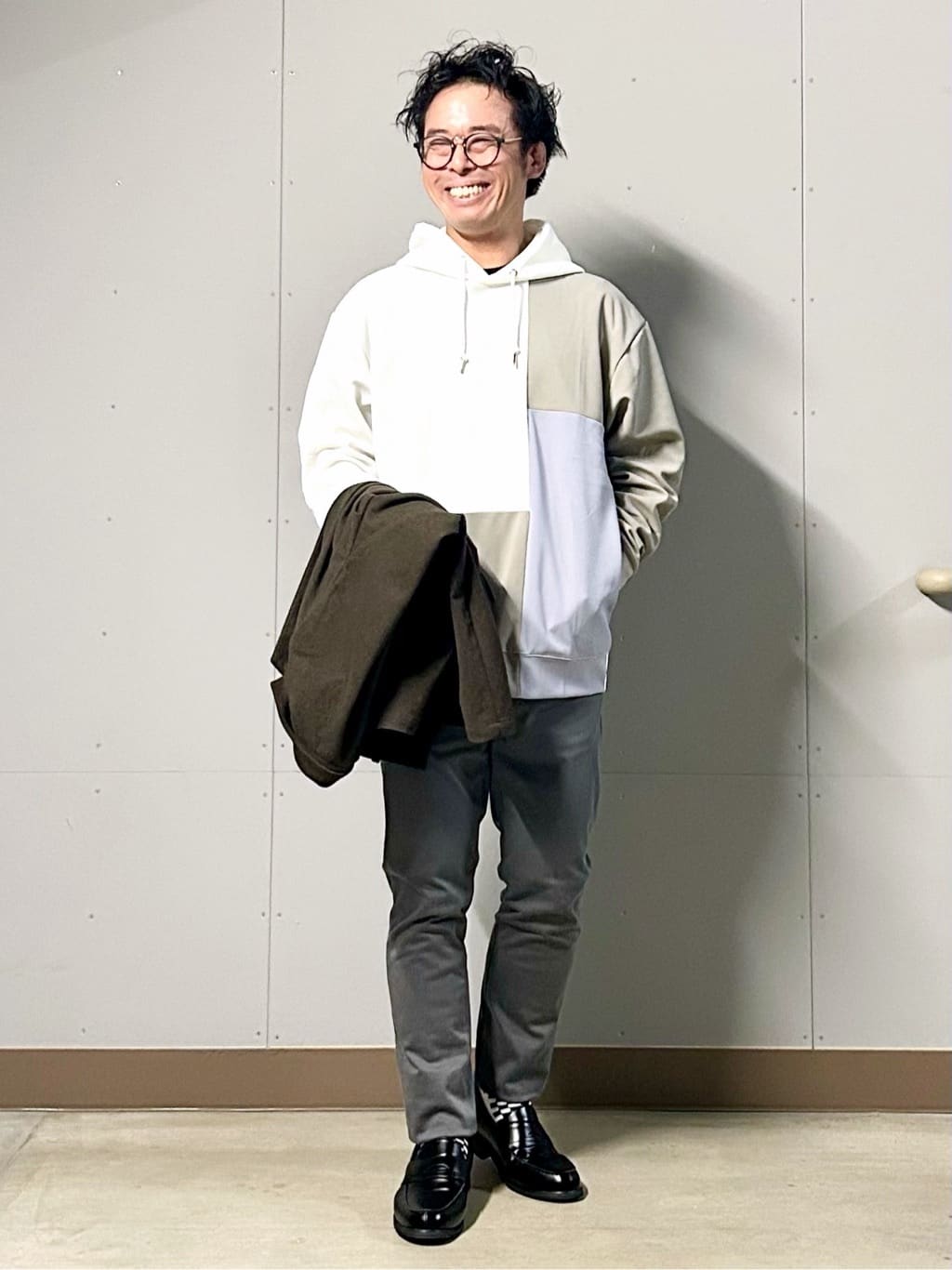 KENJI Iさんの「THE SHOP TK｜ホームスパンジャージジャケット【セットアップ可/洗濯機OK】」を使ったコーディネート