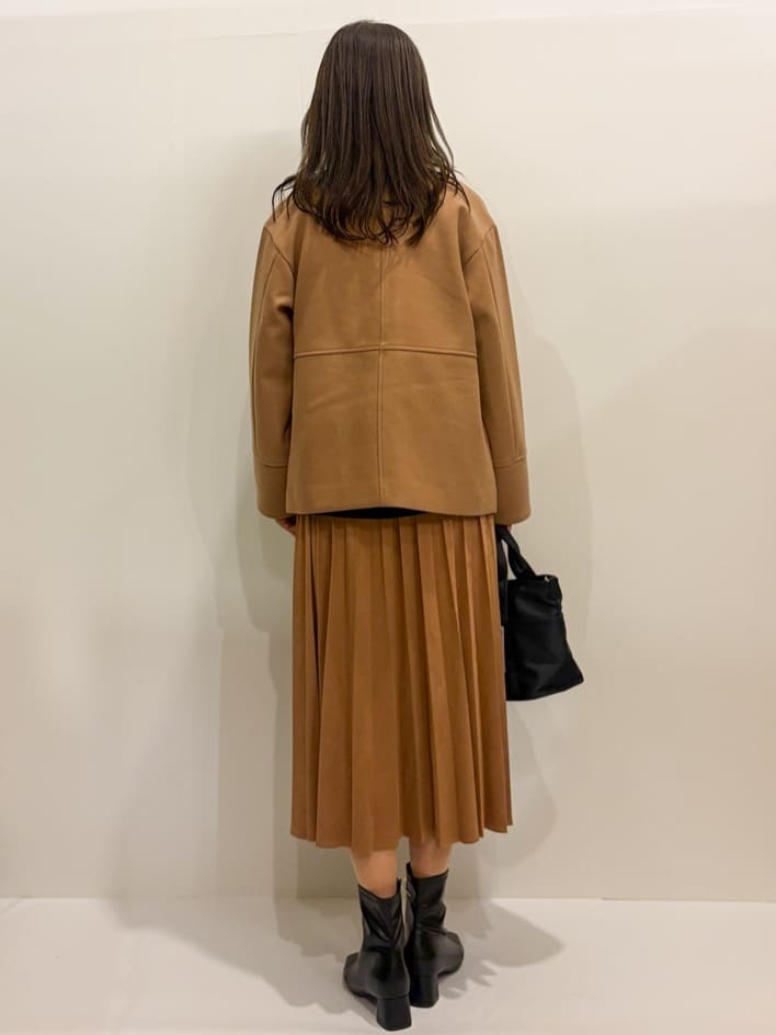 Satoさんの「OPAQUE.CLIP｜ウールライクメルトンノーカラーコート【洗濯機洗い可】」を使ったコーディネート