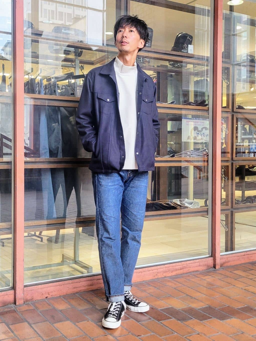 piroyaさんの「TAKEO KIKUCHI｜【Sサイズ～】ウォーム ミラノリブ オフネック プルオーバー」を使ったコーディネート