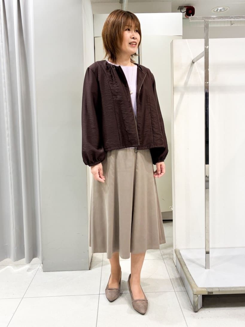 たみちゃんさんの「Reflect｜【選べる8色／スカートにもパンツにも◎】ウール混ボートネックニット」を使ったコーディネート