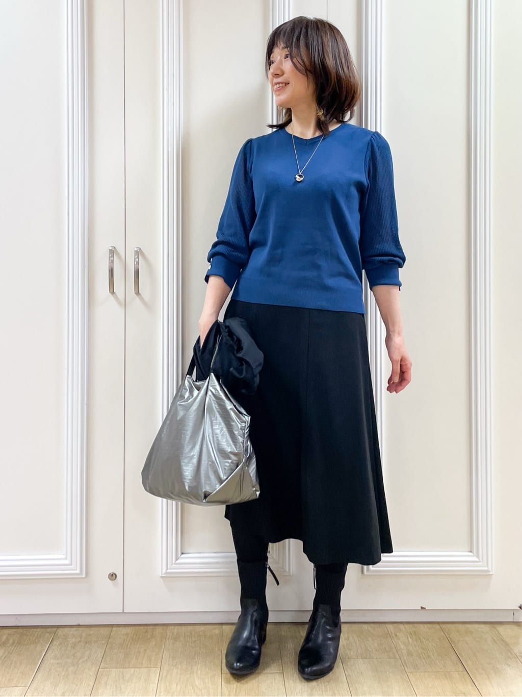 めいさんの「Reflect｜【ライトアウター／ゆったり羽織れる／気軽な羽織りに◎】ライトブルゾン」を使ったコーディネート