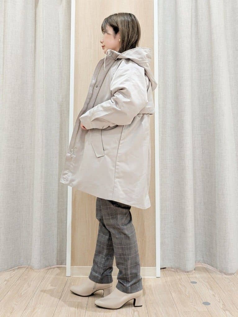 minさんの「grove｜最終お値下げ！！【名品アウター/3WAY・はっ水】ボアライナー付きモッズコート」を使ったコーディネート