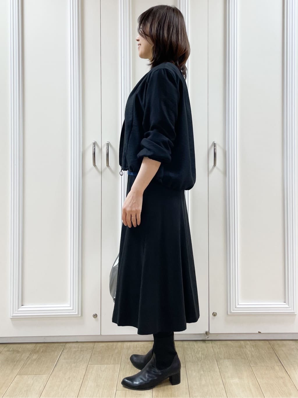 めいさんの「Reflect｜【ライトアウター／ゆったり羽織れる／気軽な羽織りに◎】ライトブルゾン」を使ったコーディネート