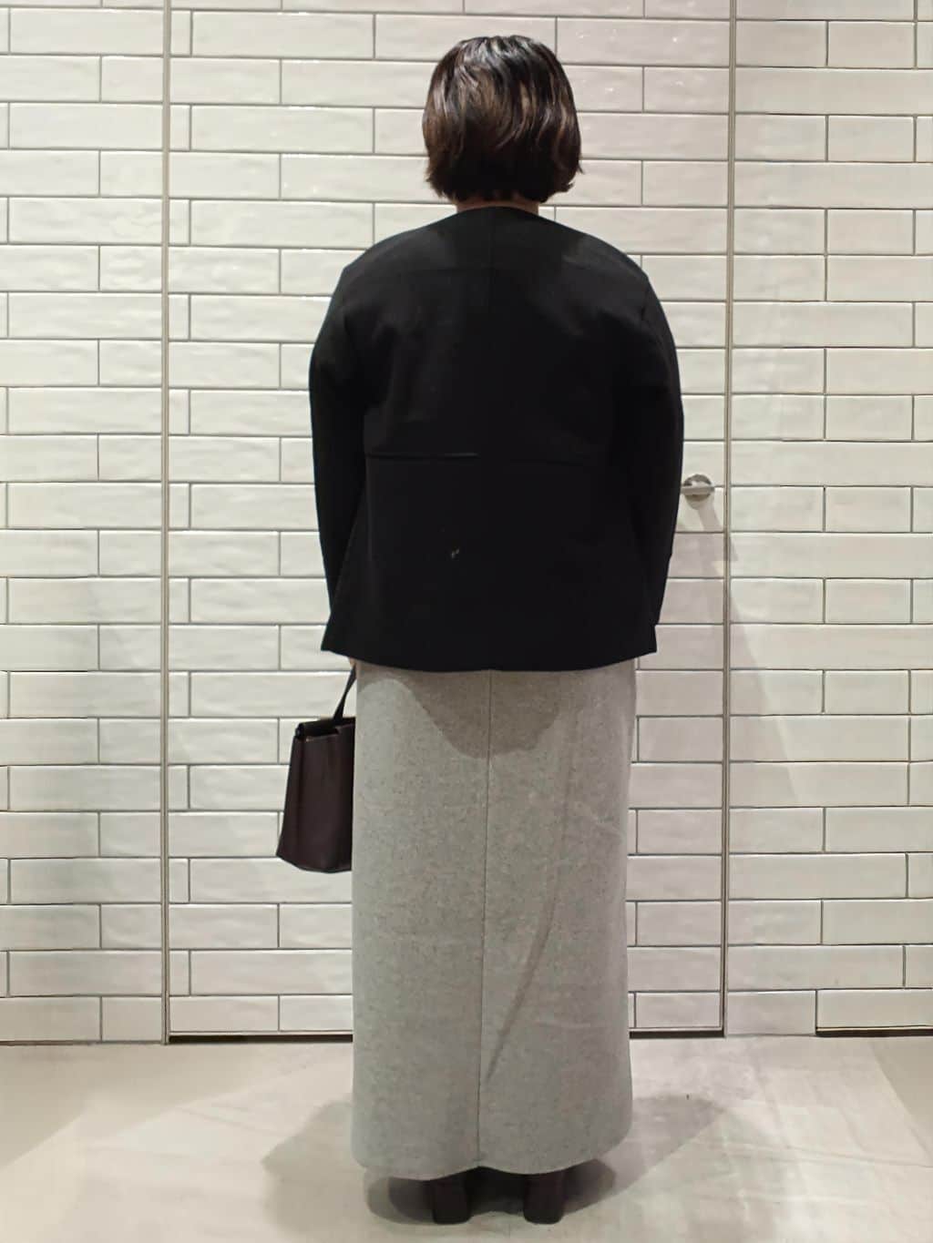 かなこさんの「OPAQUE.CLIP｜ウールライクタイトスカート【洗濯機洗い可】《8col》」を使ったコーディネート