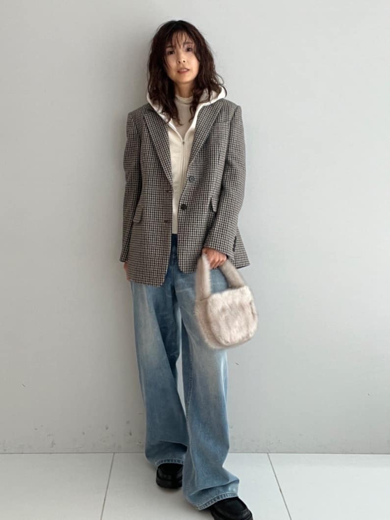 misaさんの「DRESSTERIOR｜デキシー吊裏毛ジップアップパーカ」を使ったコーディネート
