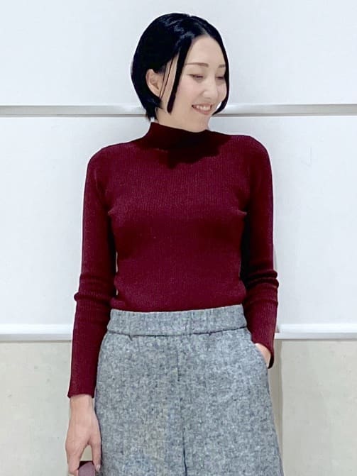 eriko さんの「Dessin｜【洗える】リブタートルネックニット」を使ったコーディネート