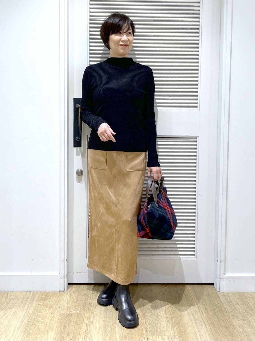Miyazakiさんの「Dessin｜【洗える】リブタートルネックニット」を使ったコーディネート