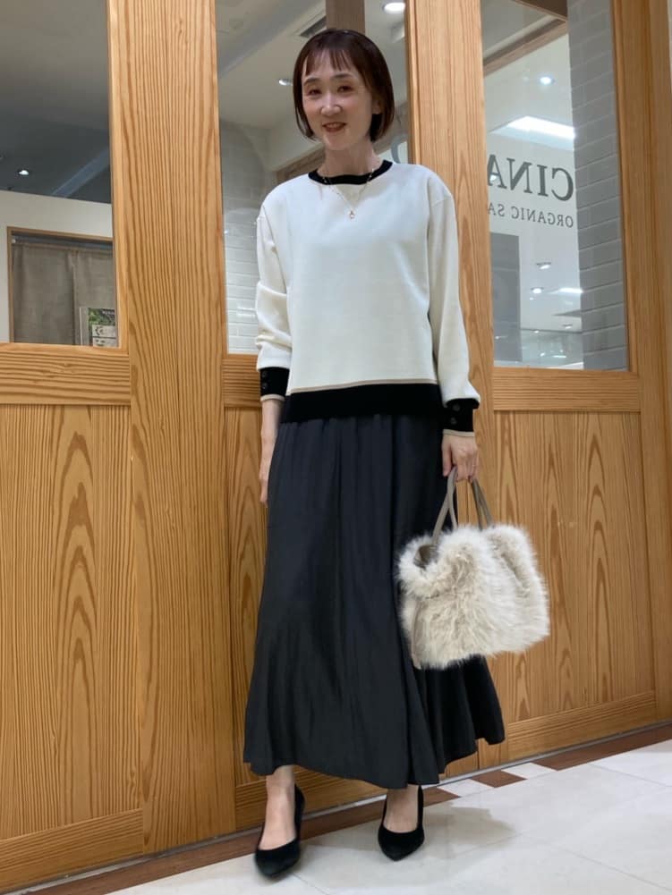 ゆうさんの「UNTITLED｜【アンサンブル可/洗える】ウールミラノリブニット」を使ったコーディネート