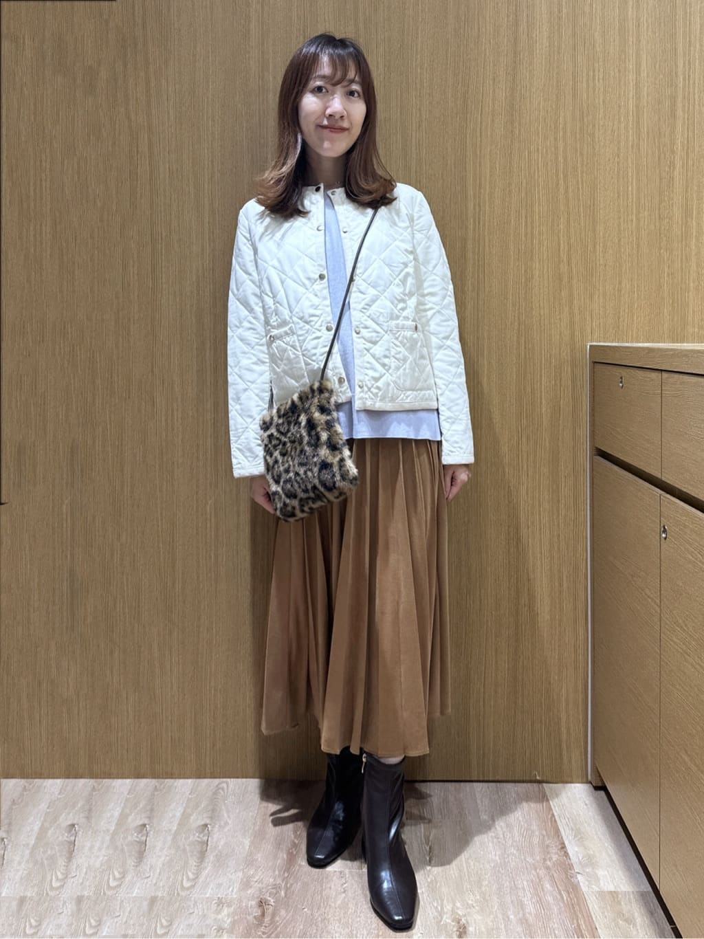 yukaさんの「OPAQUE.CLIP｜ボートネックニット／エクストラファインメリノウール【THEシリーズ／洗濯機OK】」を使ったコーディネート