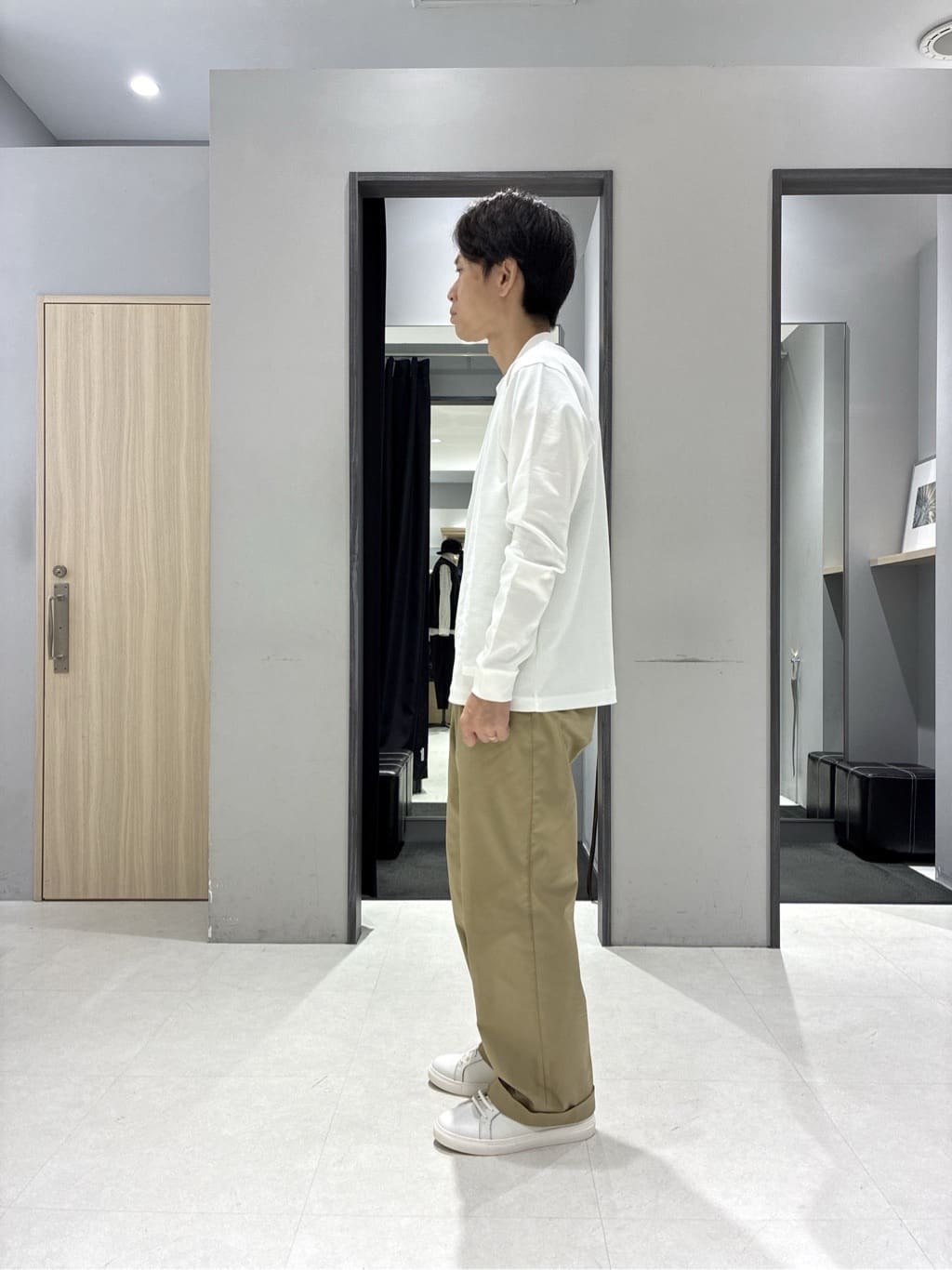 わいずみさんの「TAKEO KIKUCHI｜【抗菌防臭/シーズンレス】シアサッカー ジャージシャツ」を使ったコーディネート