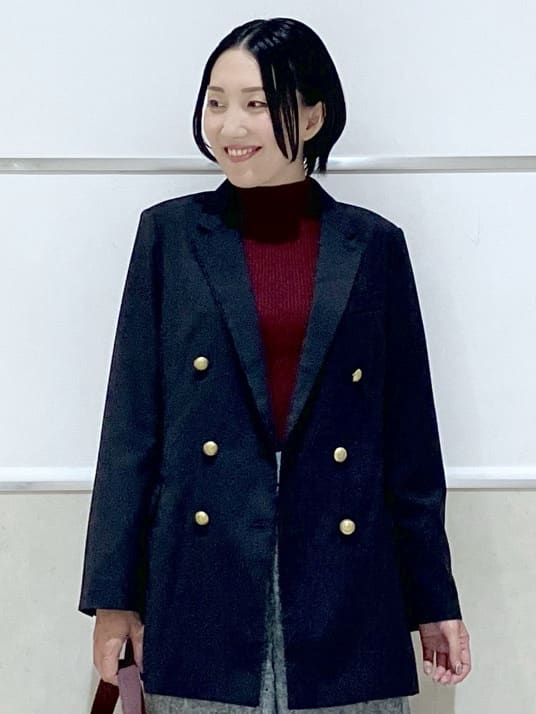 eriko さんの「Dessin｜【洗える】リブタートルネックニット」を使ったコーディネート