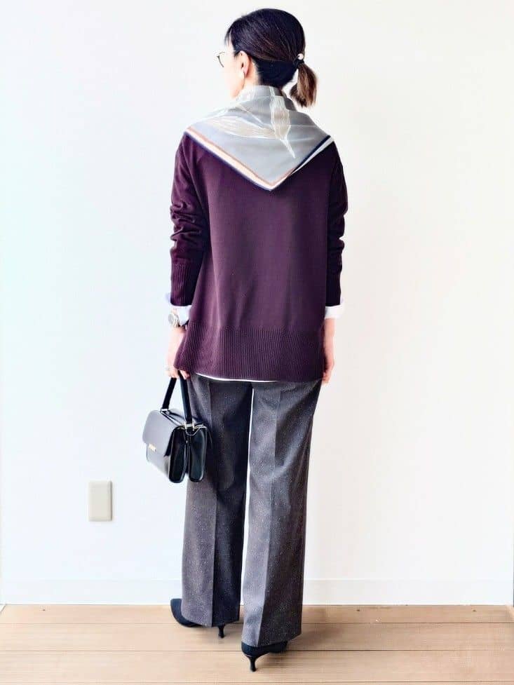 MUTSUKOさんの「UNTITLED｜【8色展開/体型カバー】魅せるタイムレスニット」を使ったコーディネート