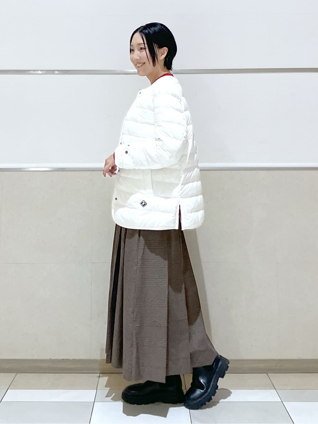 eriko さんの「Dessin｜【撥水・2WAY】ミュラーダウンコートミドル丈」を使ったコーディネート