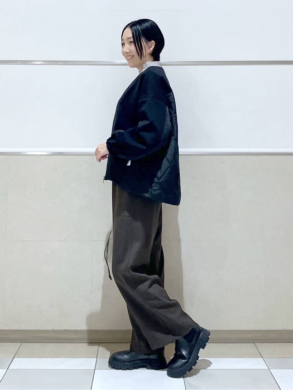 eriko さんの「Dessin｜ダンボールジップブルゾン」を使ったコーディネート