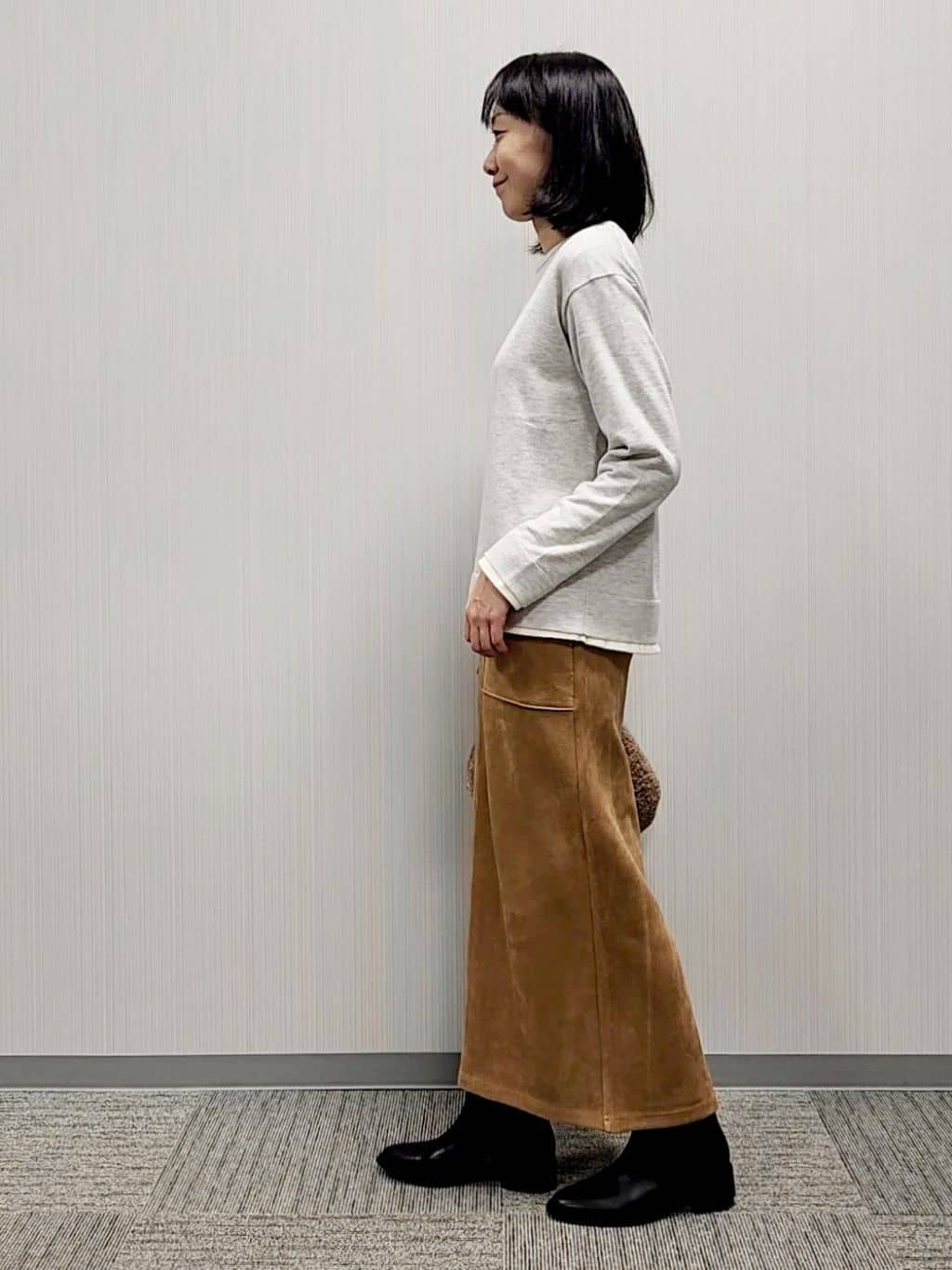 naraさんの「Dessin｜【ユニセックス/洗える】バイカラーニット」を使ったコーディネート
