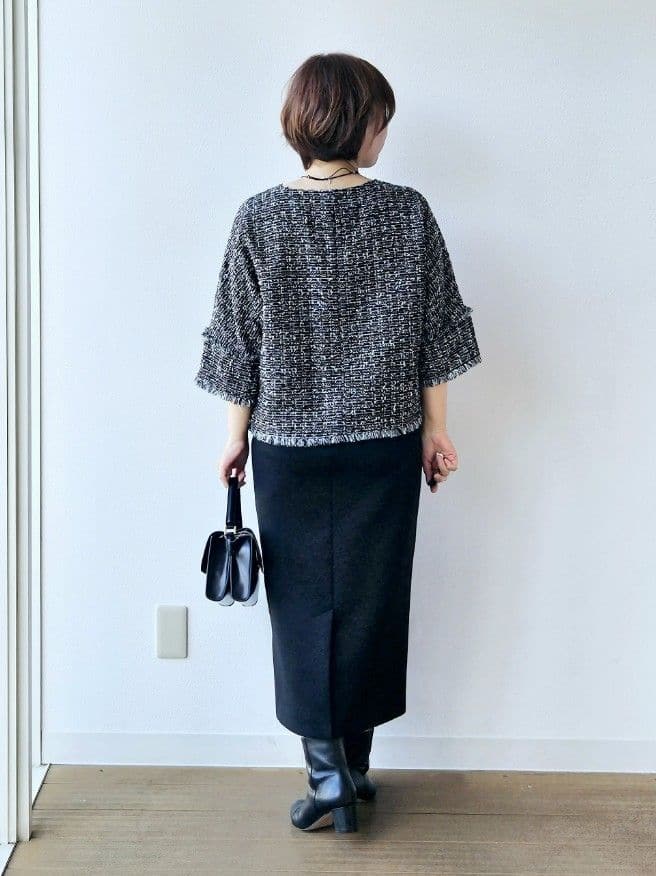 やじまさんの「UNTITLED｜【セットアップ可/洗える/ウエストゴム】ダンボールジャージスカート」を使ったコーディネート