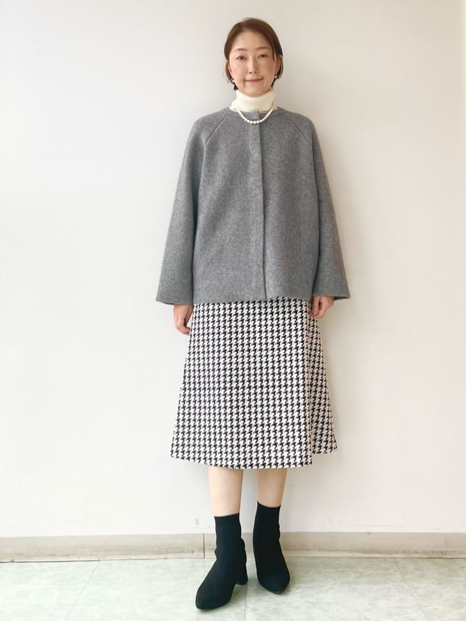 aliceさんの「UNTITLED｜【軽アウター/ミドル丈】ウールニットコーディガン」を使ったコーディネート