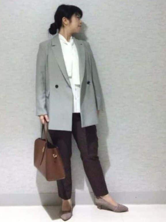sakoさんの「Reflect｜【レイヤードに◎】ボウタイブラウス」を使ったコーディネート