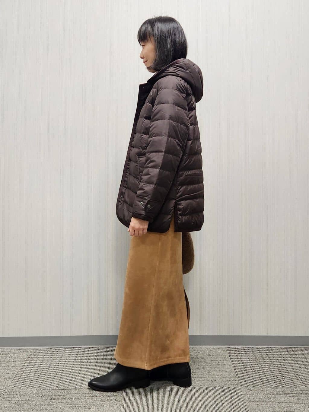 naraさんの「Dessin｜【撥水・2WAY】ミュラーダウンコートミドル丈」を使ったコーディネート